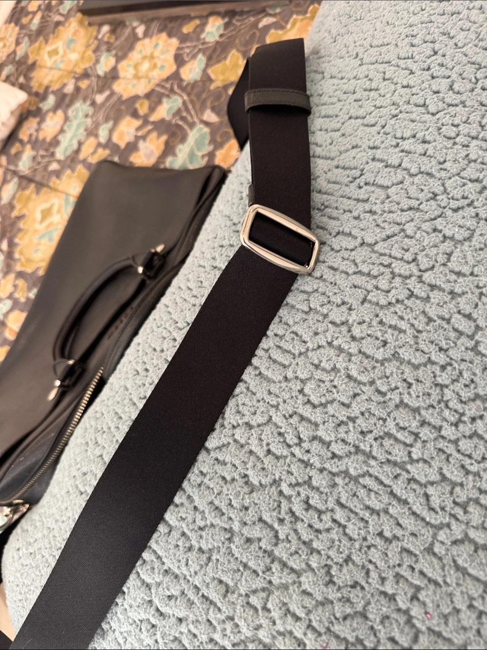 Coach Black Leather Laptop Brief Bag with Shoulder Strap